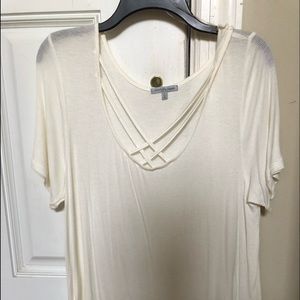 Charlotte Russe Cris Cross Tee
